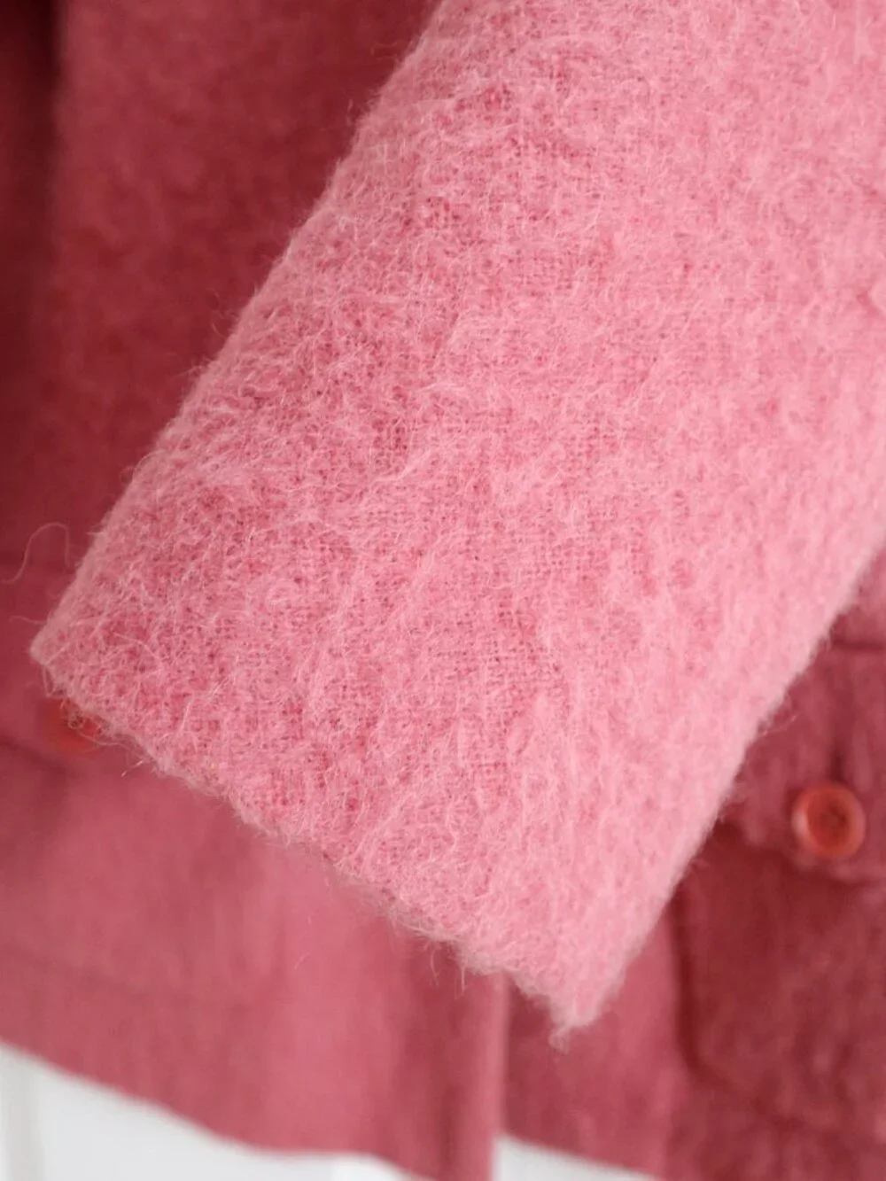 Talbots Petites Wool Alpaca Mohair Blend Jacket Coat Pink Sz M - Picture 7 of 10